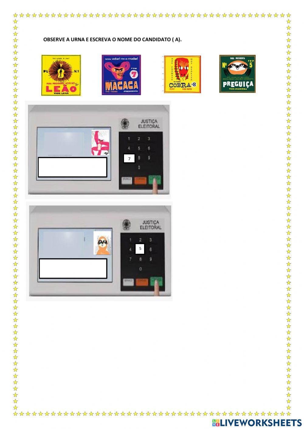 Sd. Eleição dos bichos