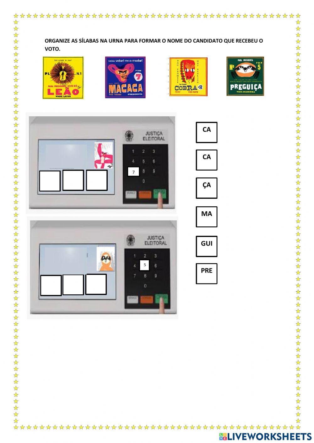 Sd. Eleição dos bichos