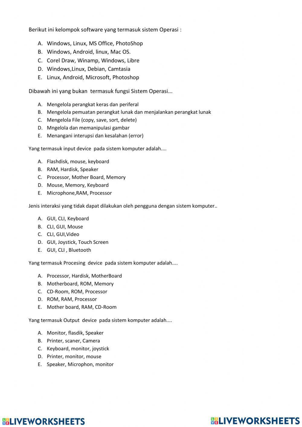 Pree Test Sistem Komputer Pree Test Sistem Komputer