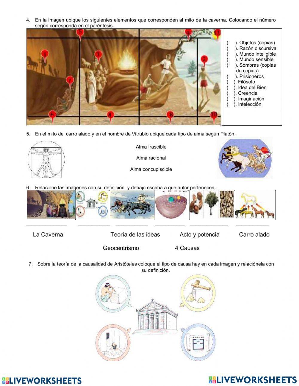 Ejercicos de Platón y Aristóteles