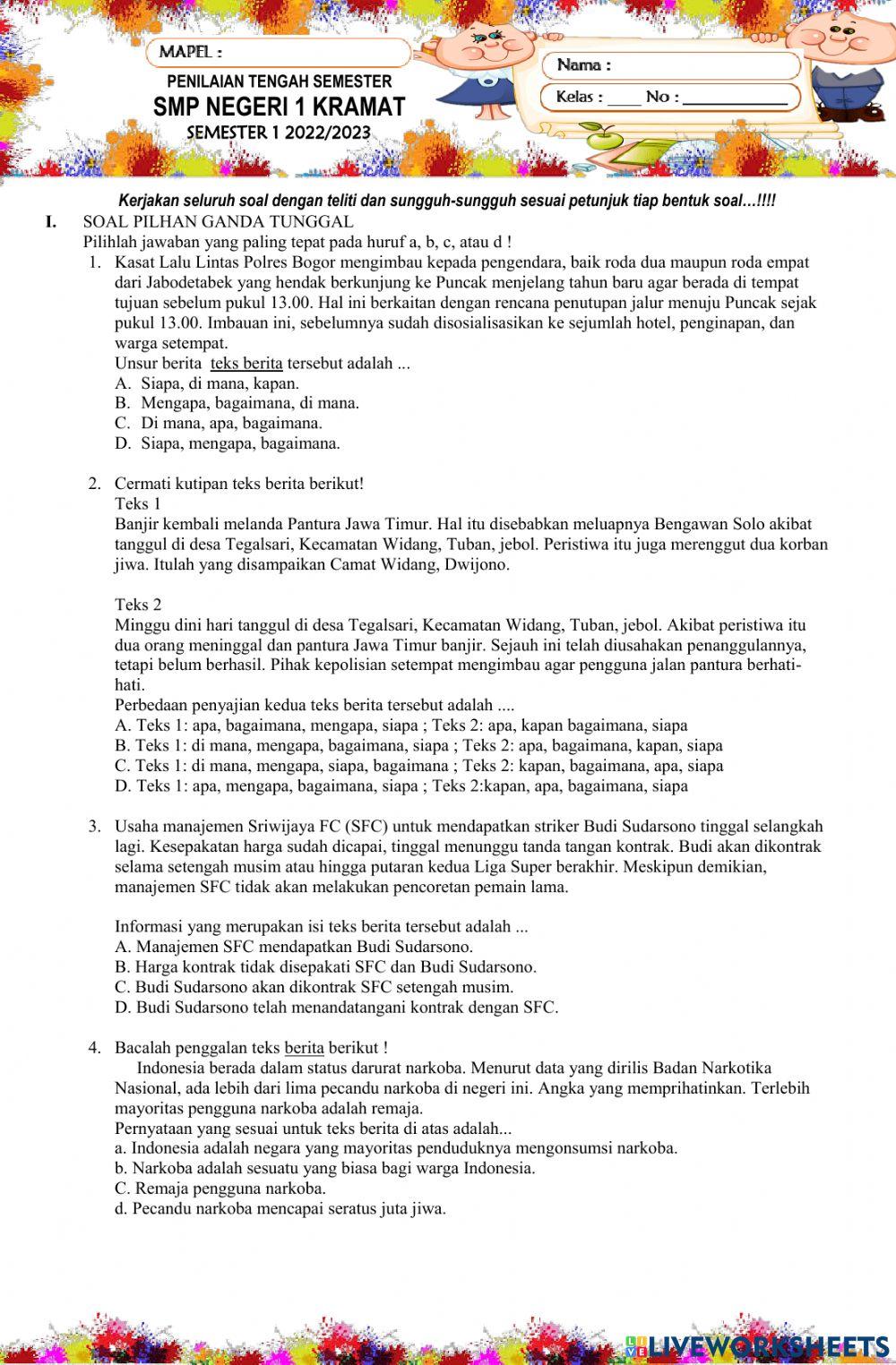 Pts bahasa indonesia