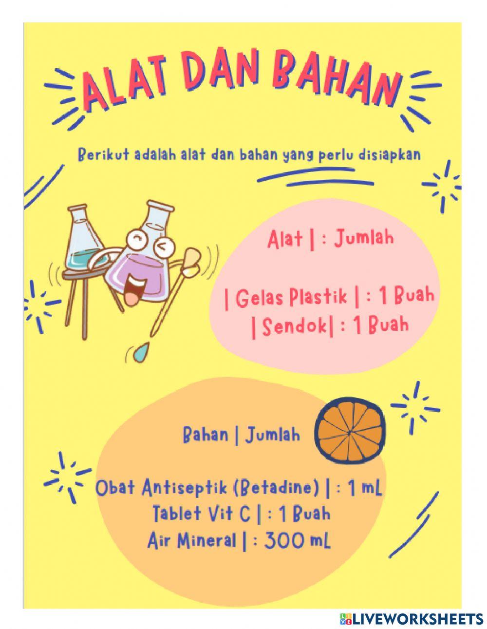 Percobaan reaksi redoks