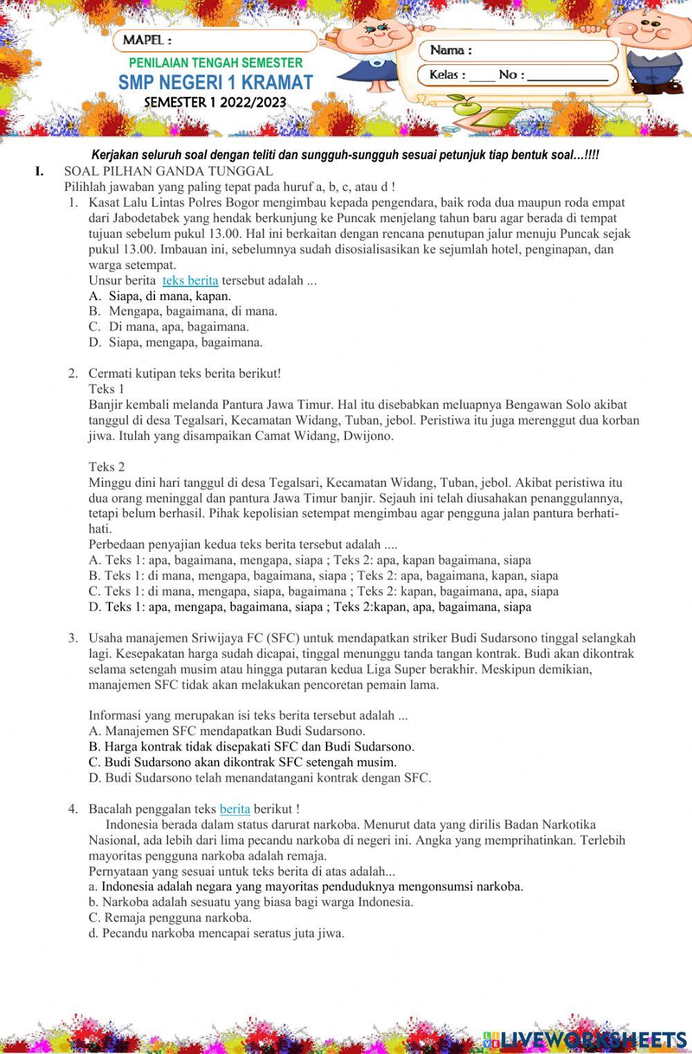 Pts bahasa indonesia