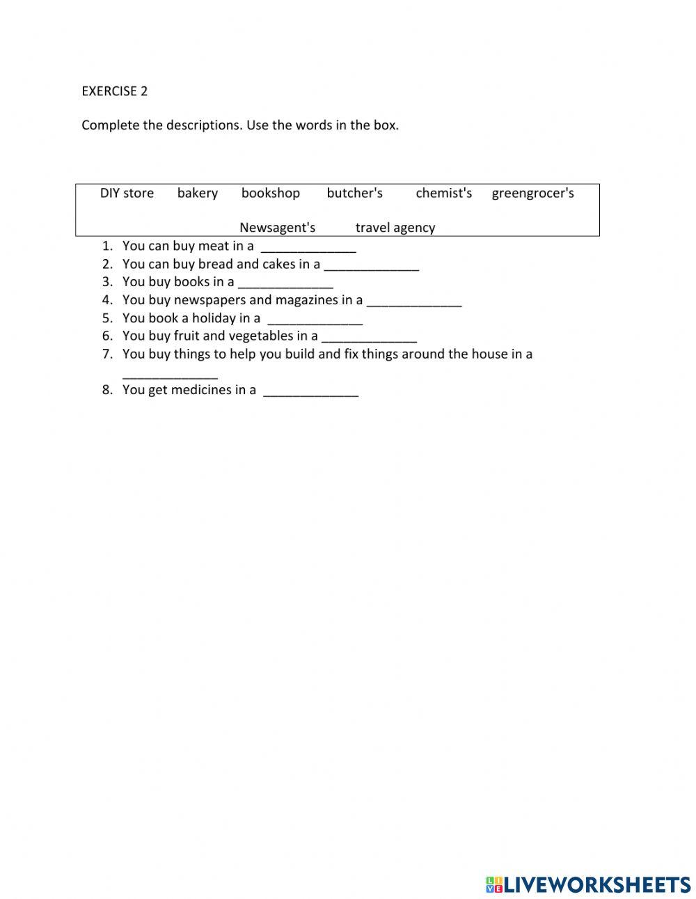 IE1, Unit 5, Vocabulary and Grammar, Exercise 2