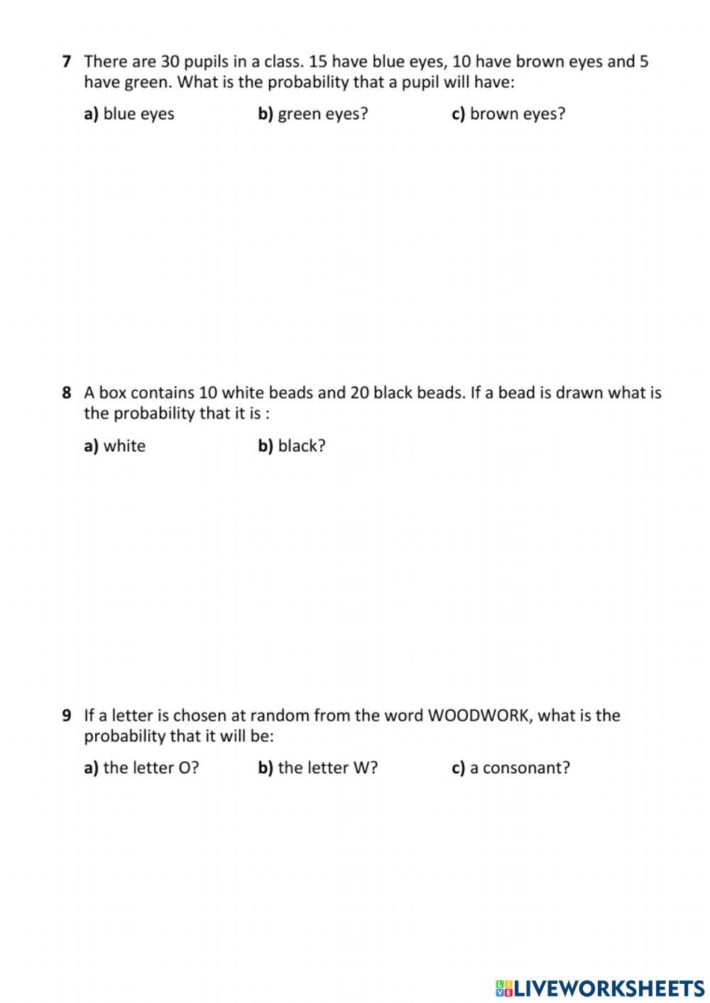 WW N3 Num probability