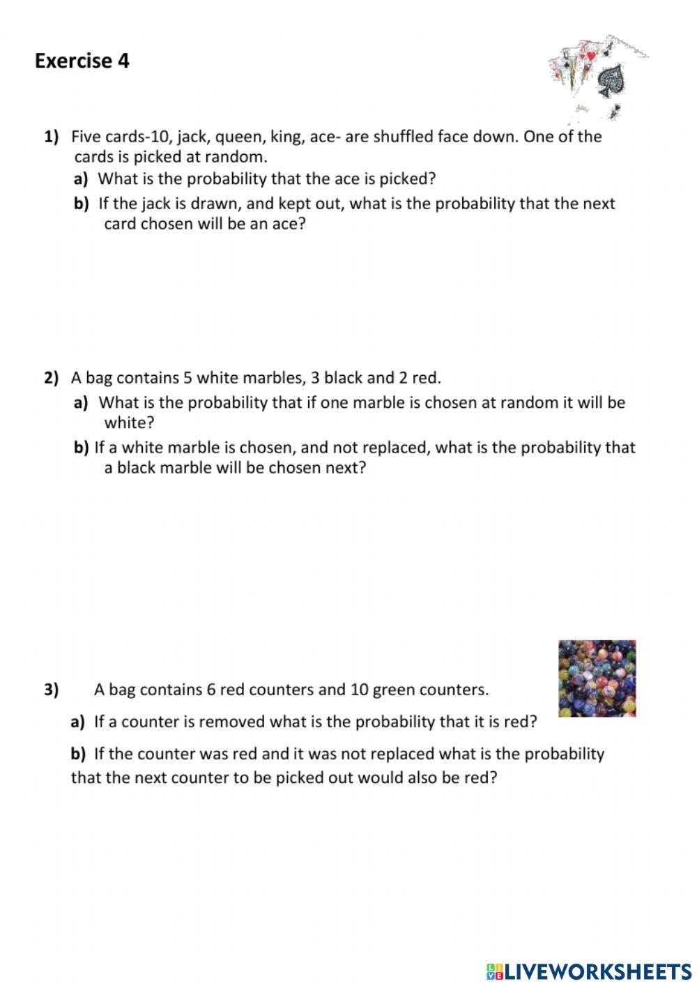 WW N3 Num probability worksheet Live Worksheets