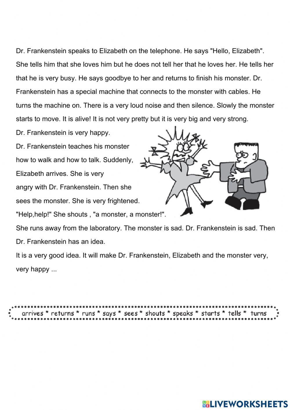 The story of Frankenstein