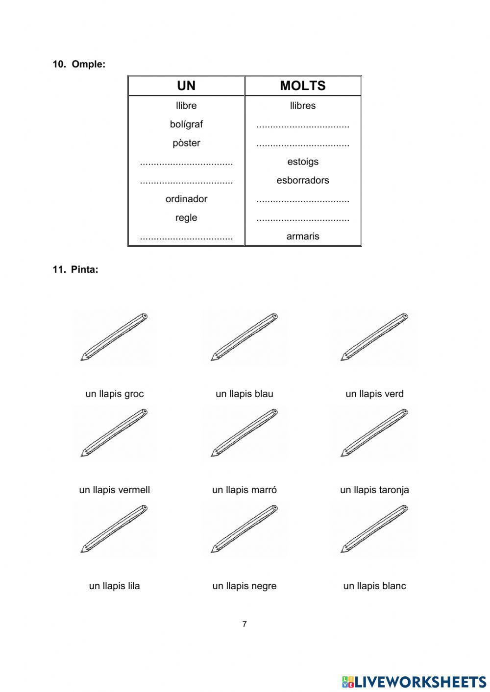 Comencem 1.  LA CLASSE