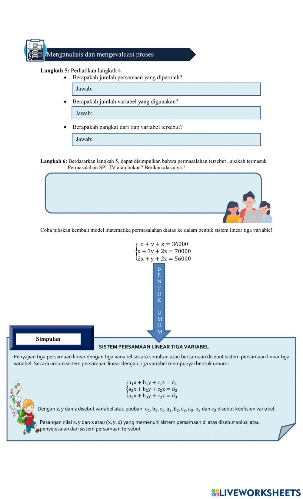 Bentuk SPLTV Rencana Aksi 1 Pertemuan 1