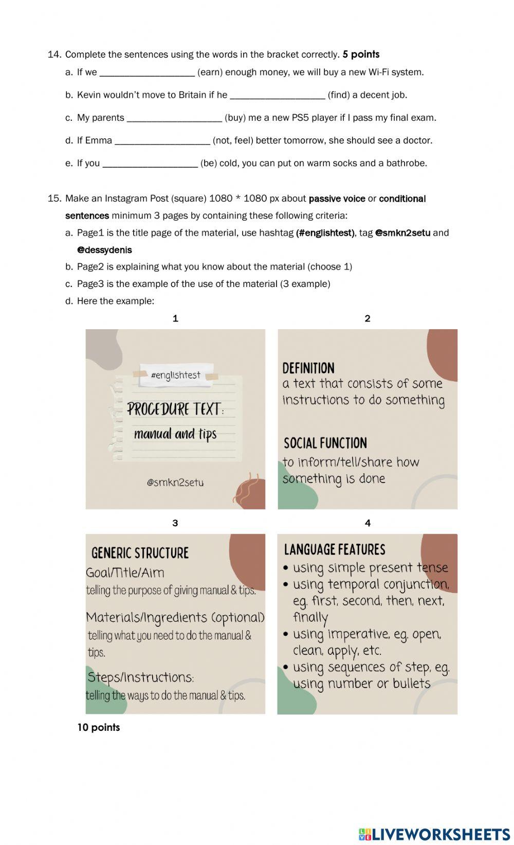 Passive form and conditional sentences