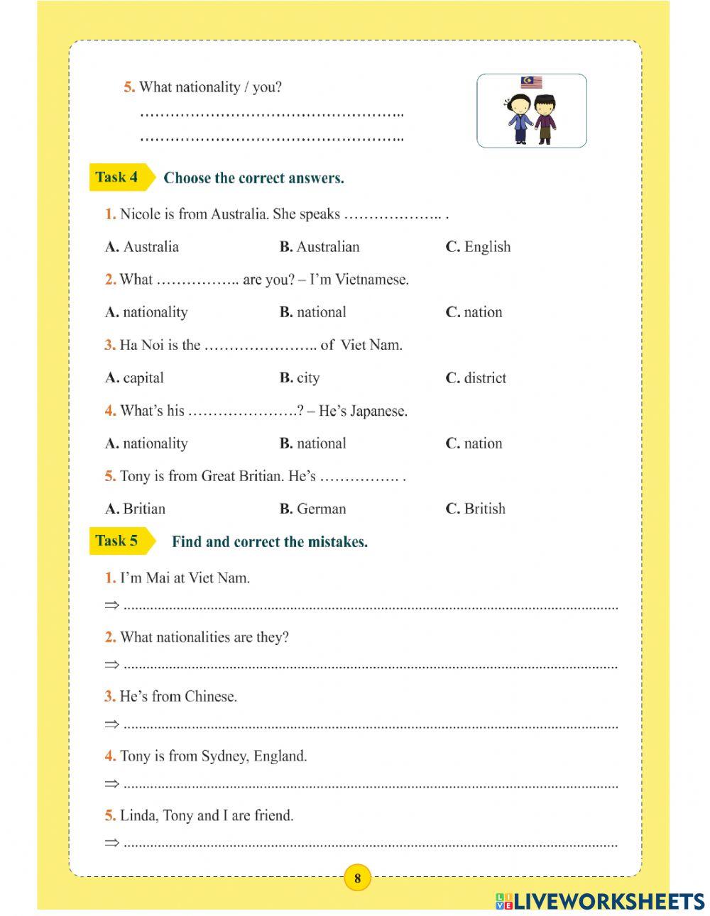 Greetings and Countries