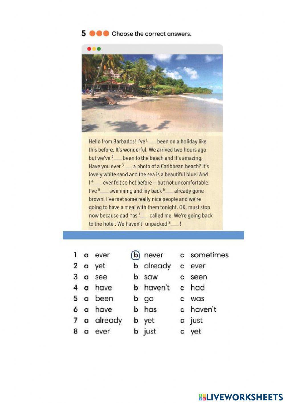 Wider World 2 - Unit 9.4 - Present Perfext with already, just, yet