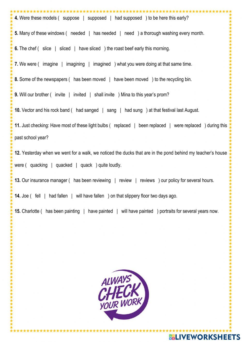 AET Sec School Verb Tenses