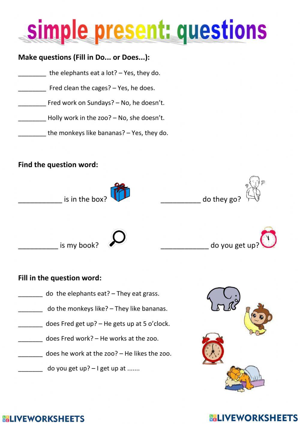 Simple present questions