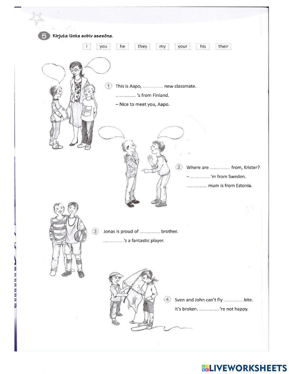 School Test 1A Unit 1