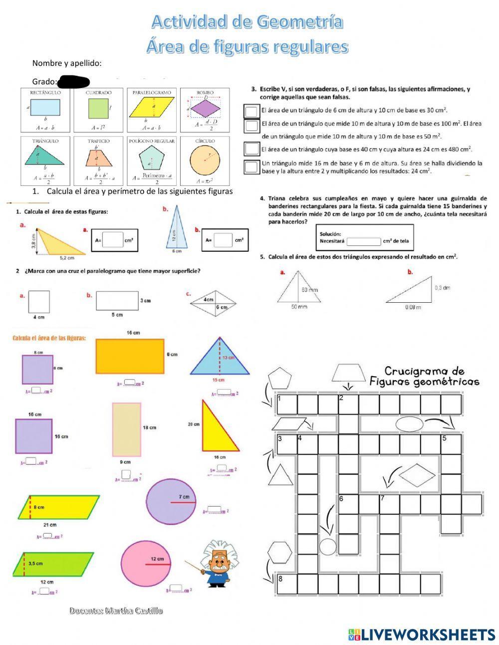 Area de Figuras regulares