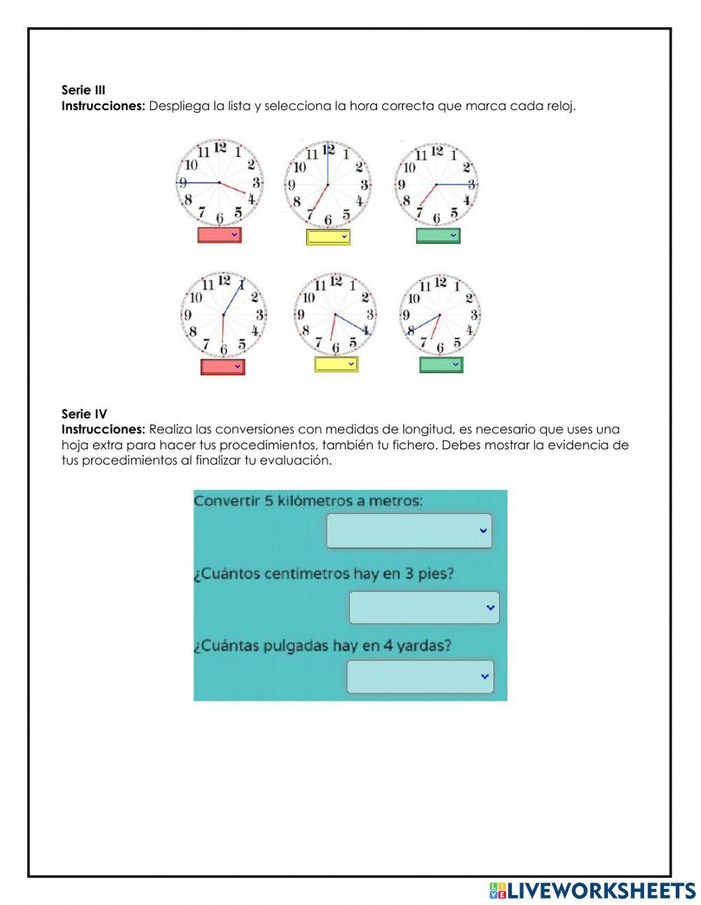 Evaluación de Quinta unidad