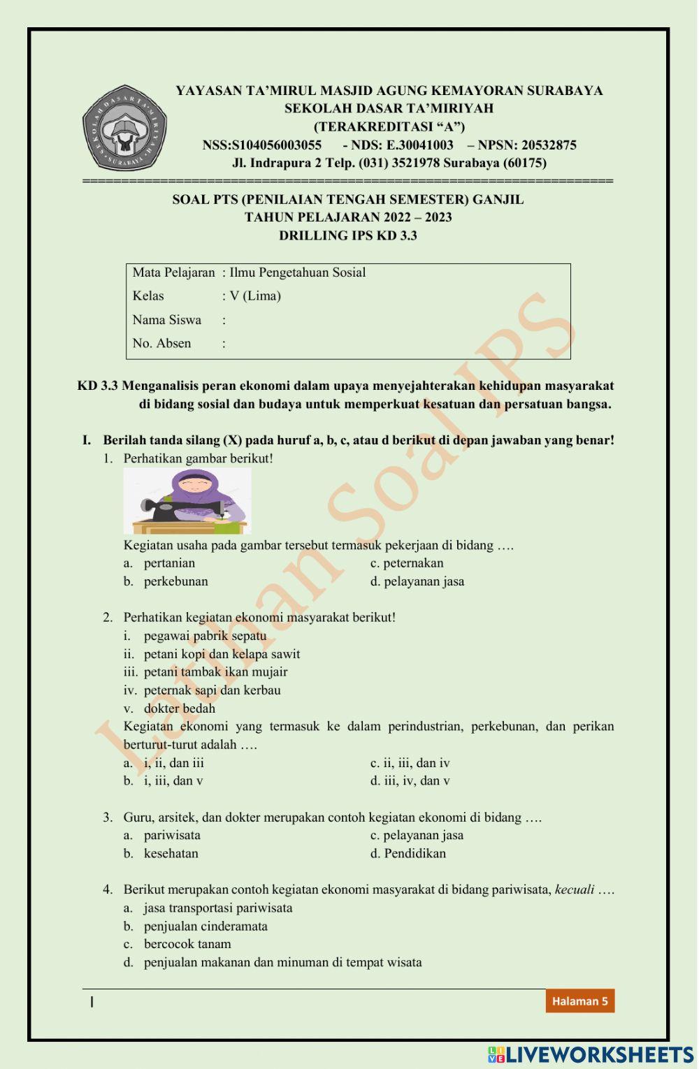 IPS KD 3.3 Tema 1 kelas 5