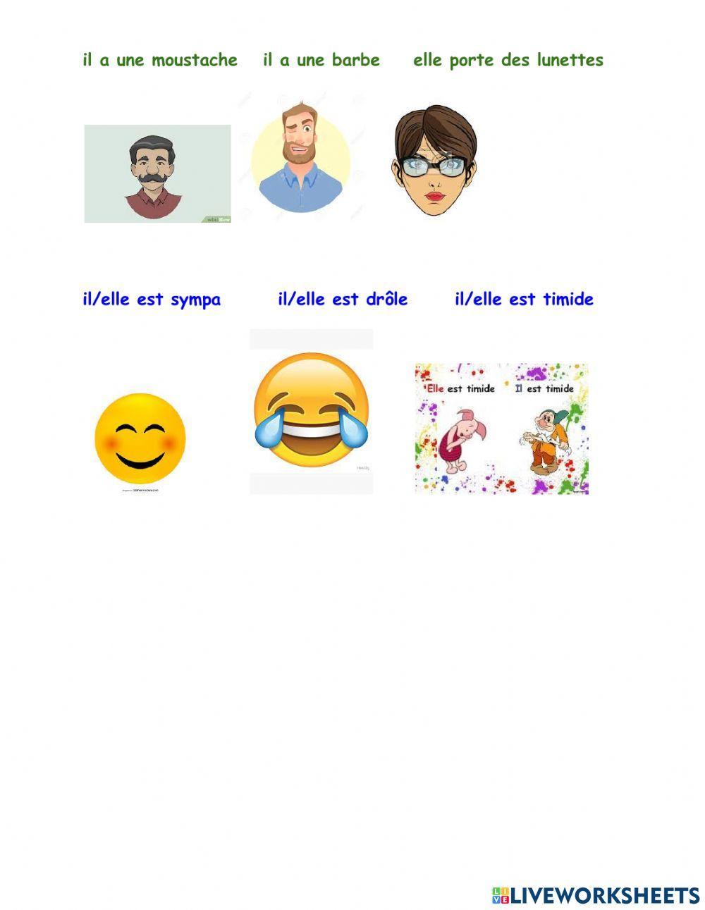 La description physique avec verbe être