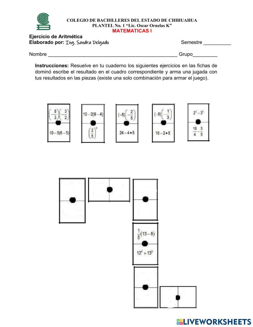 DOMINO Jerarquía de operaciones