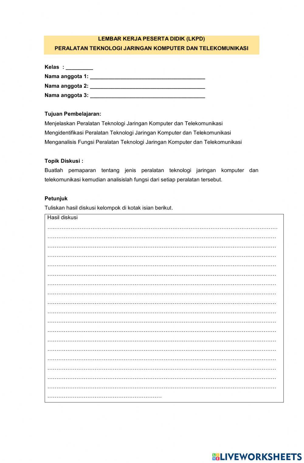 Worksheet pertemuan 1