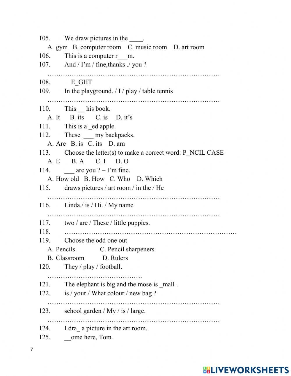 English 3 Online Exercise For 3 Live Worksheets English 3 Online Exercise For 3 Live Worksheets