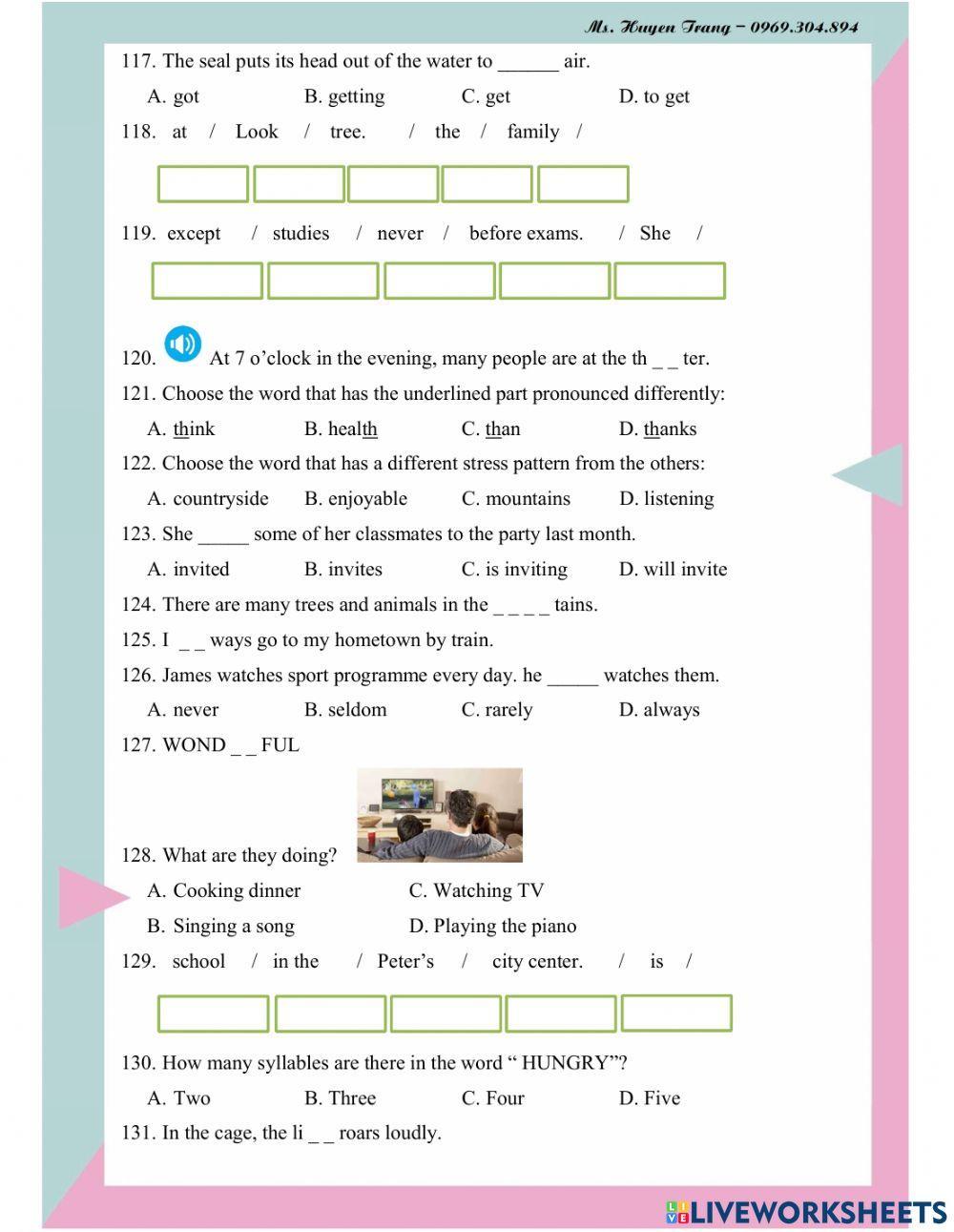 IOE 5 - CẤP TRƯỜNG (PHẦN 2)