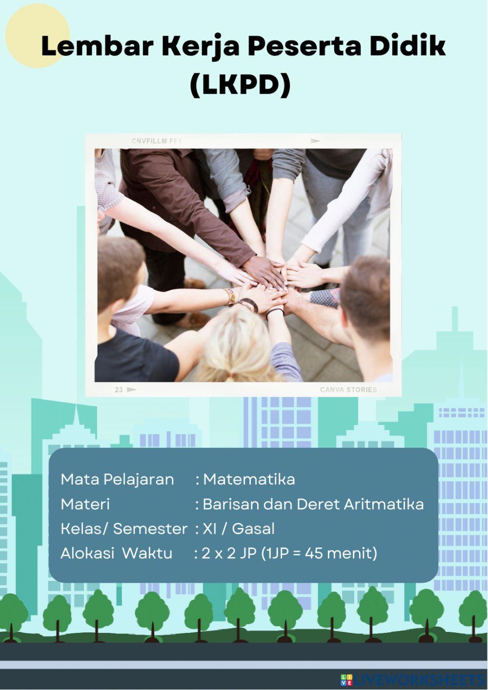 Soal Evaluasi Barisan dan Deret Aritmatika