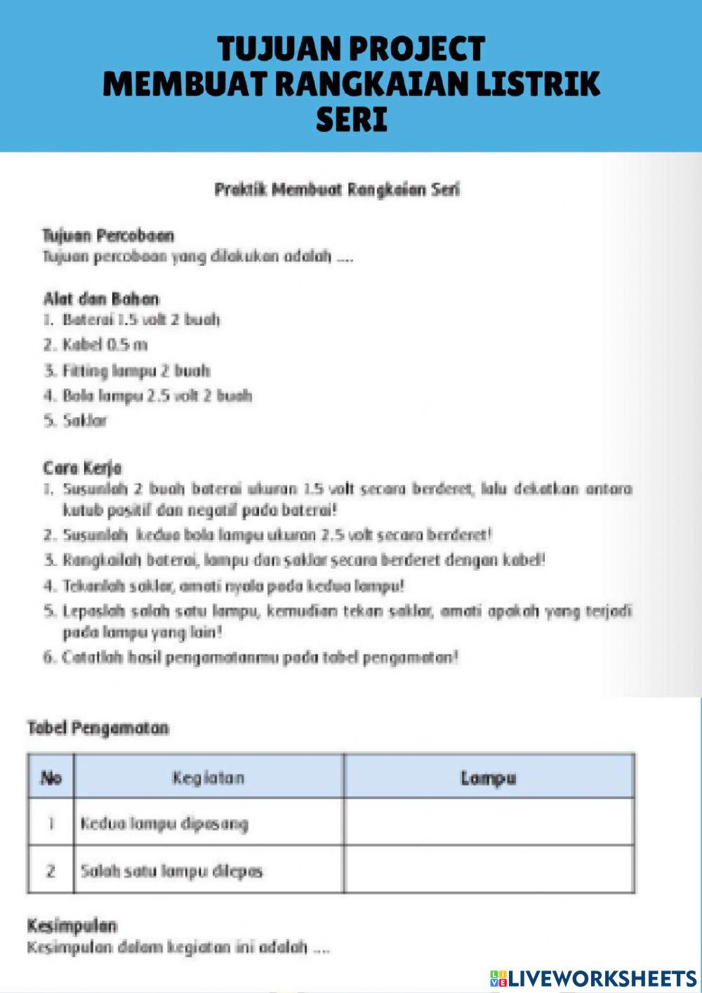 LKPD Rangkaian Listrik