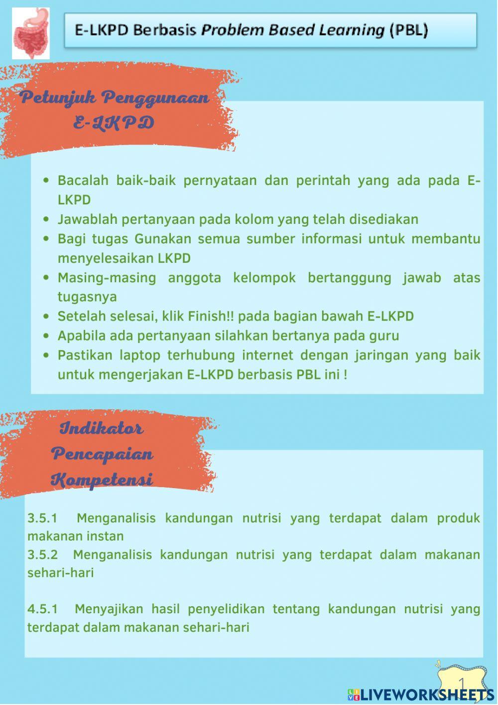 LKPD Kandungan Nutrisi
