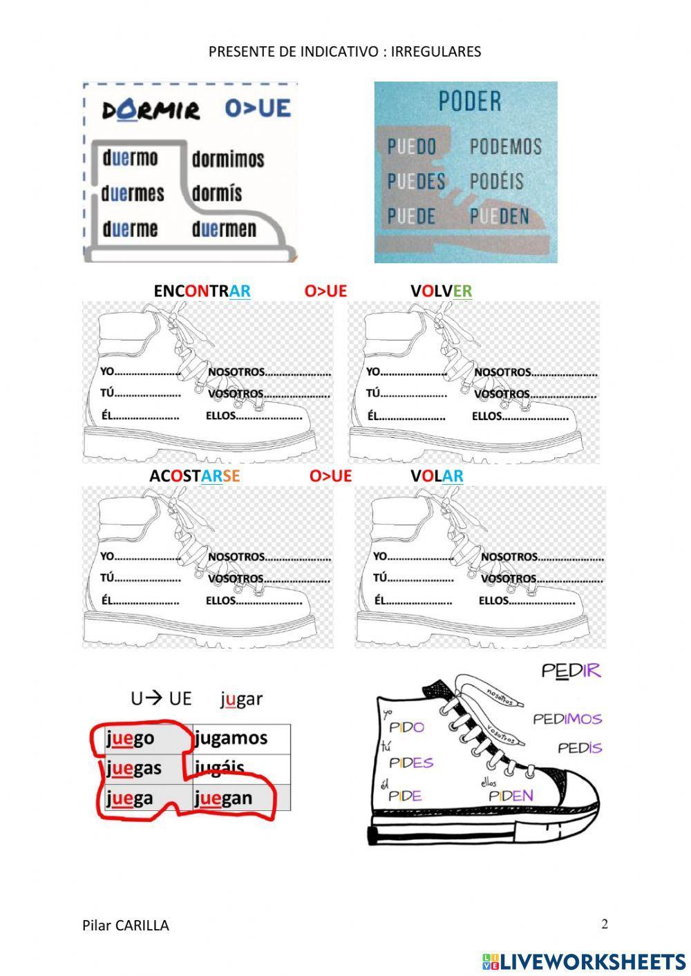 Conjugación irregular del Presente