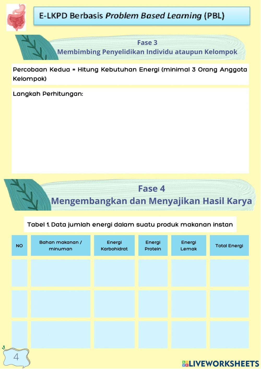 LKPD Kebutuhan Kalori