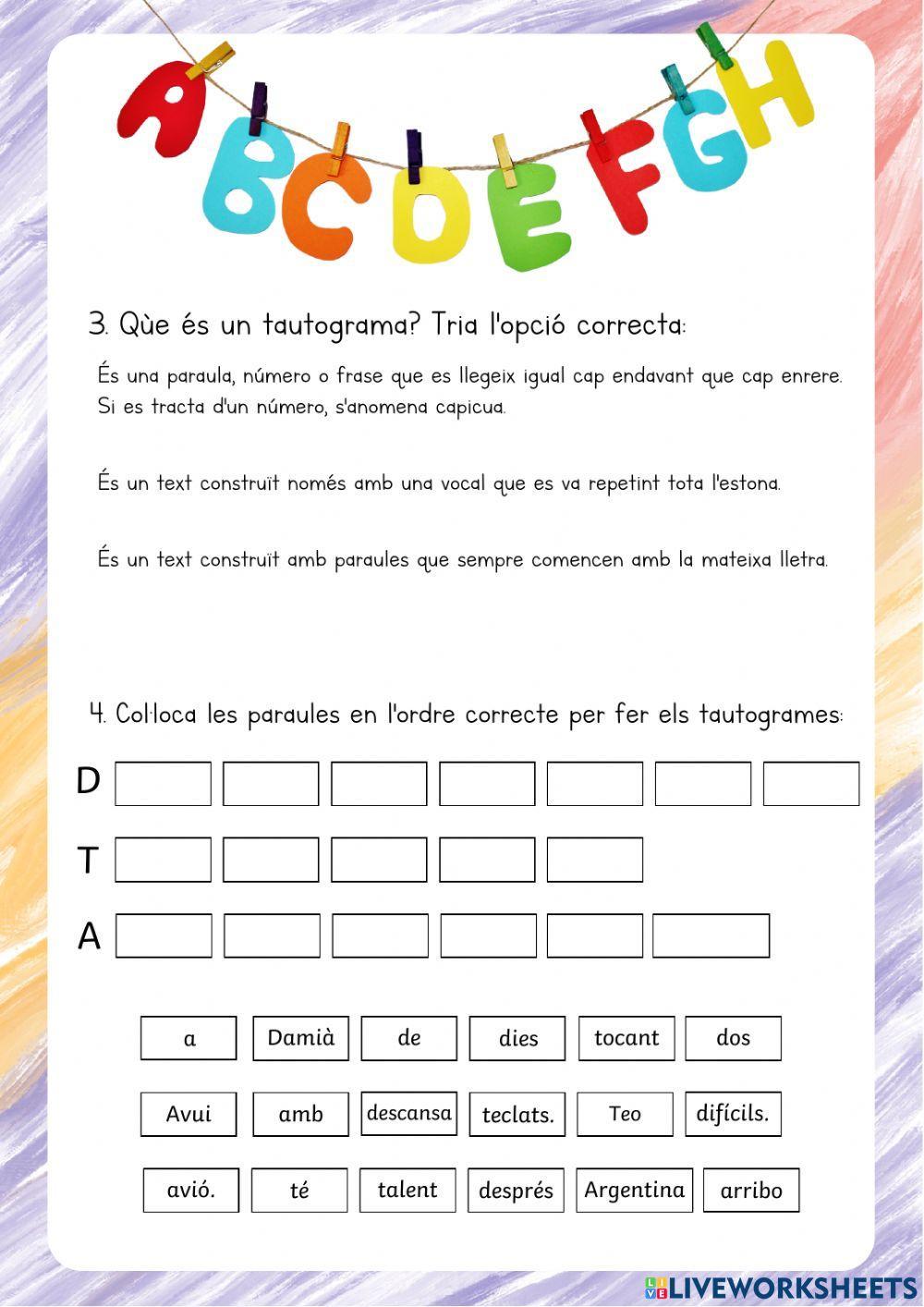 Juguem amb les paraules