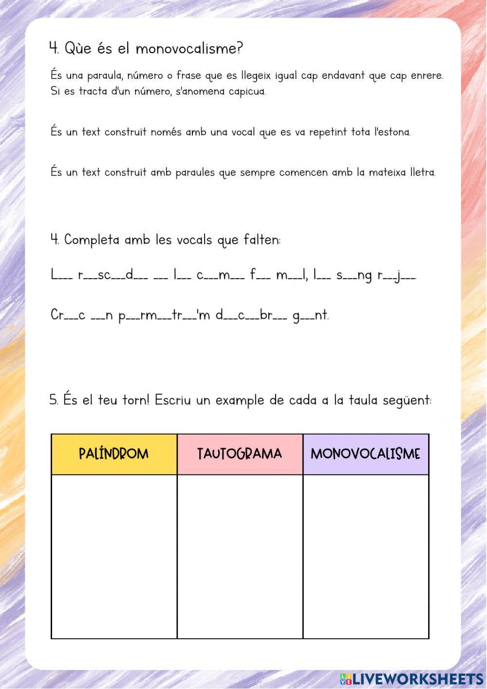 Juguem amb les paraules