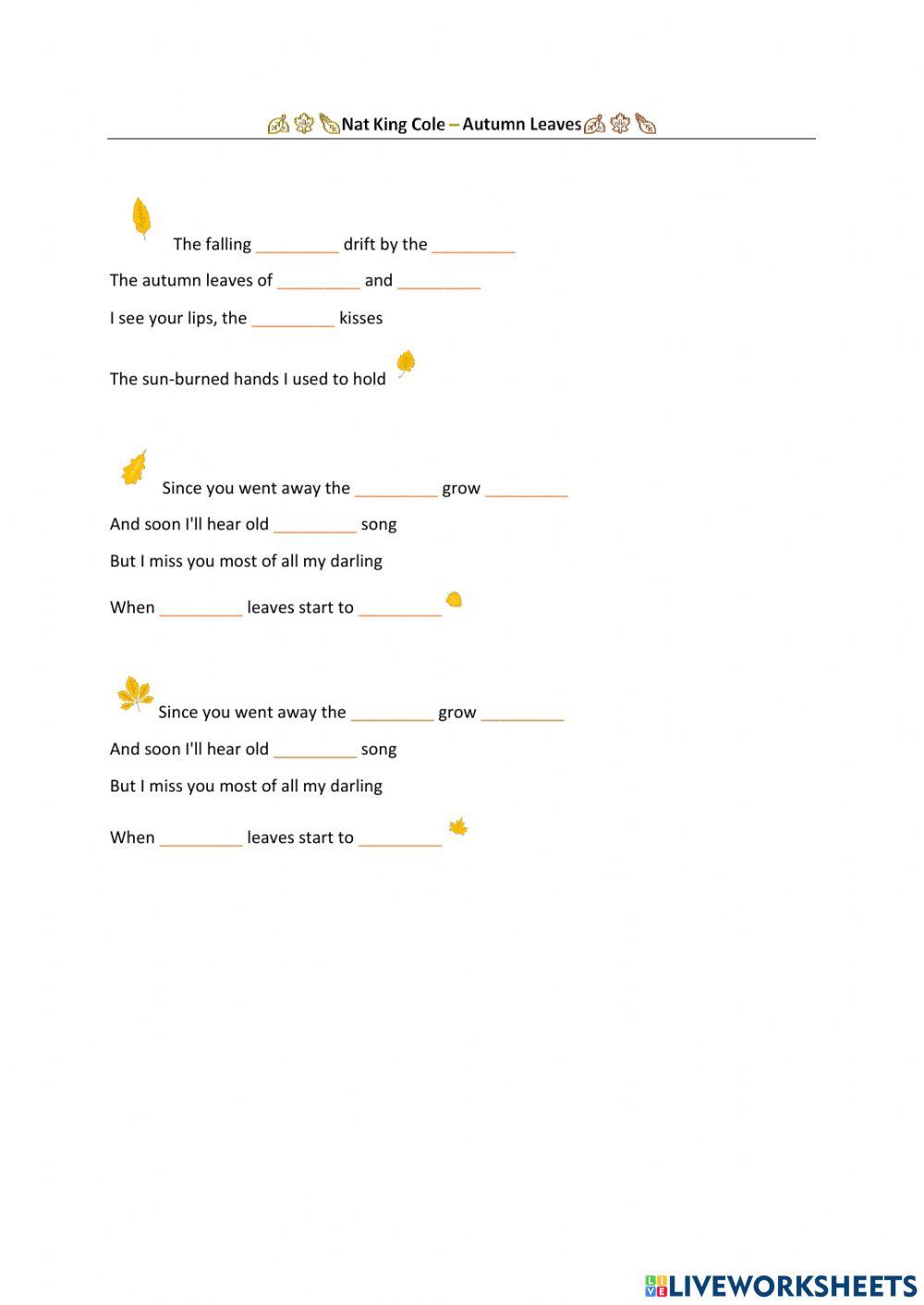 Autumn Leaves - Nat King Cole