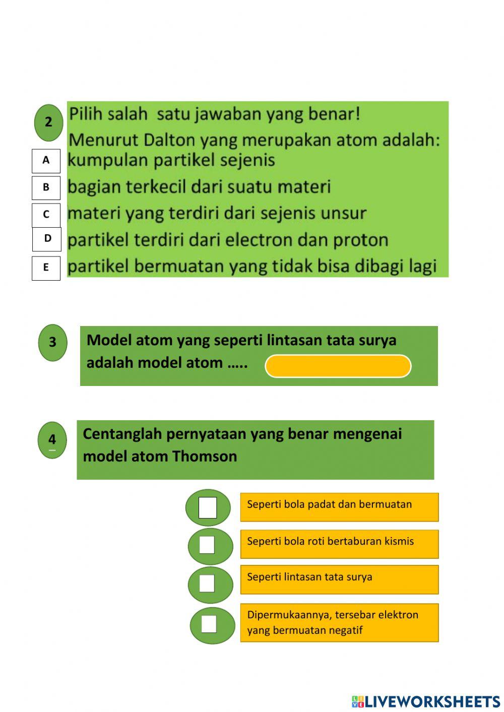 Perkembangan teori atom