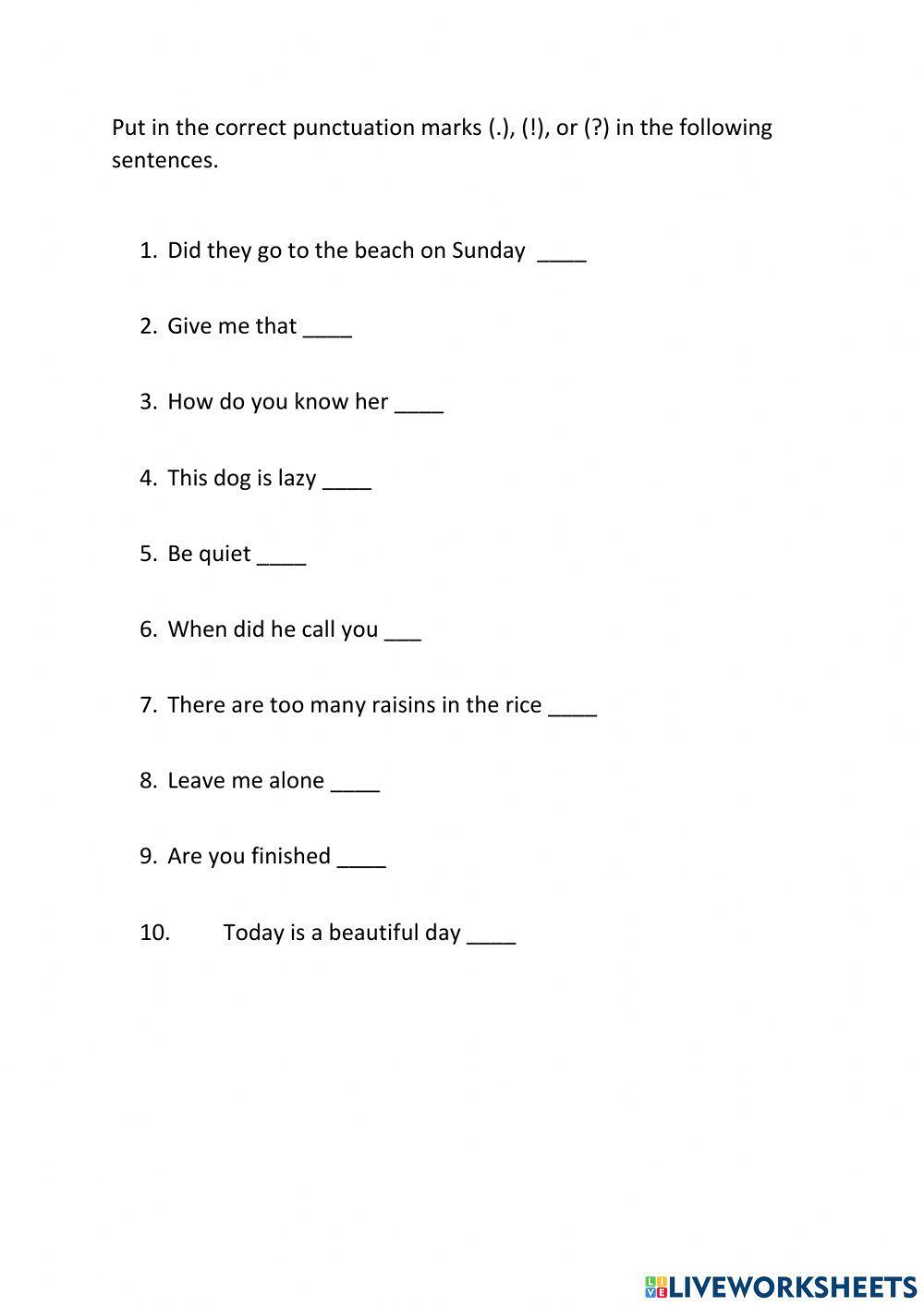 2152409 Ending punctuation marks JMohonmhms