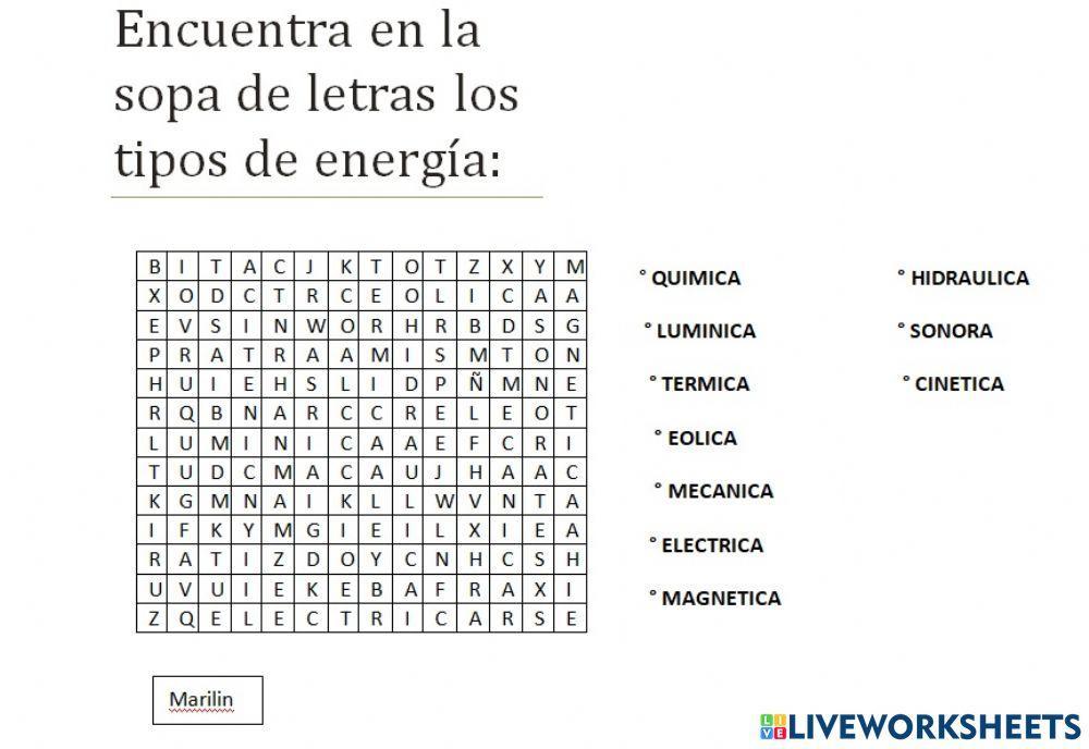 Tipos de energia