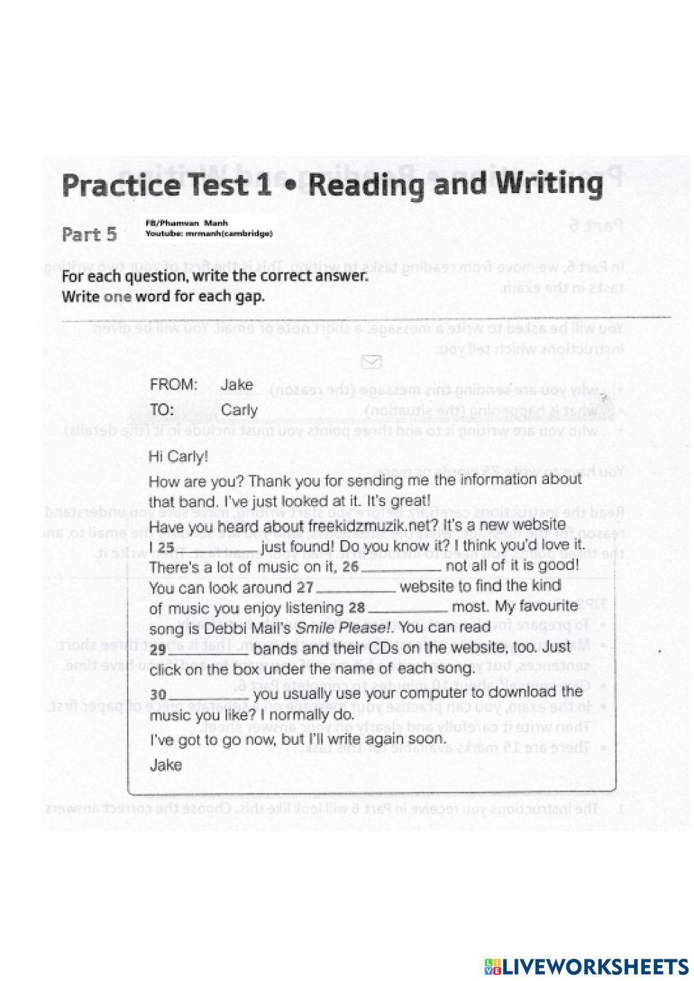 Reading - Mock Exam