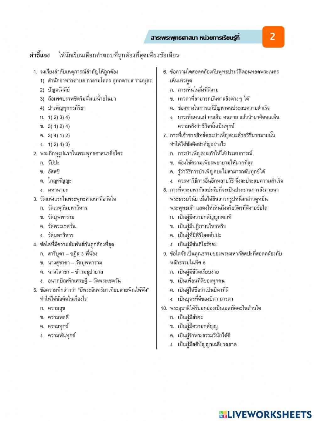 พระพุทธ ม1-2 พระพุทธ ม1-2