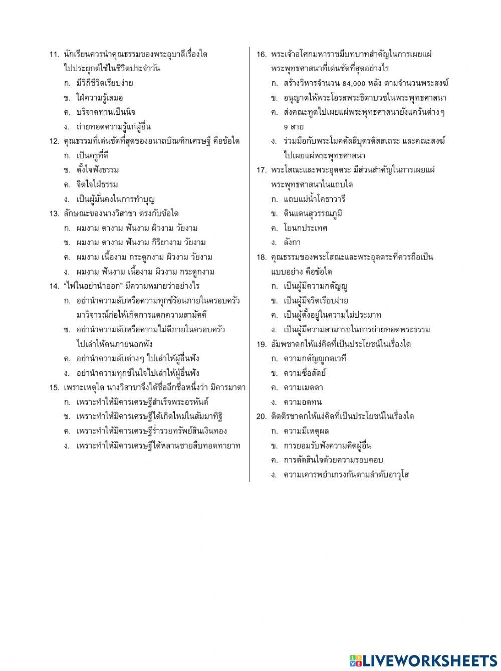 พระพุทธ ม1-2 พระพุทธ ม1-2