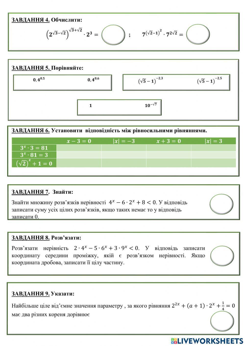 Показникова функція.