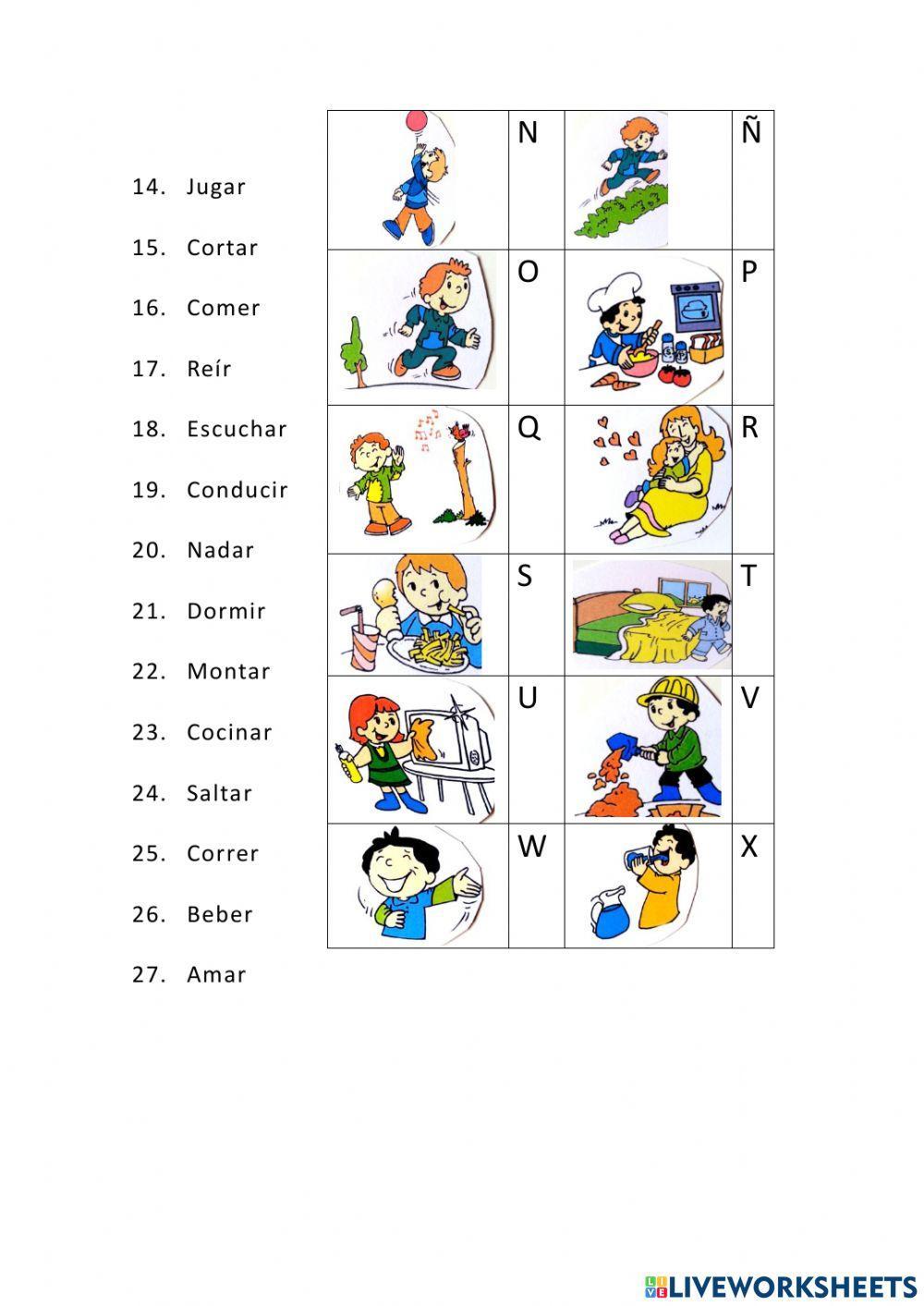 Verbos en infinitivo