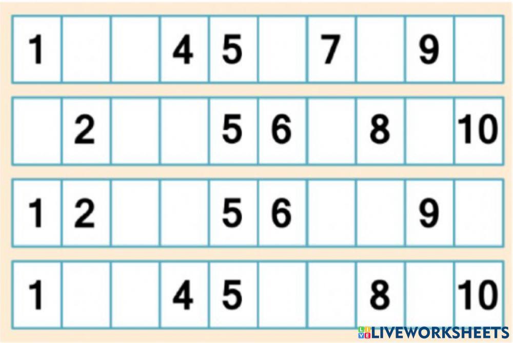 Numeros del uno al 10