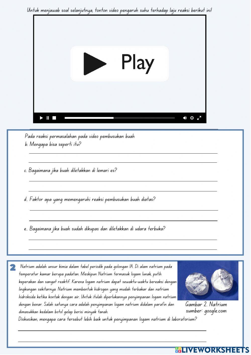 LKPD Laju Reaksi PBL