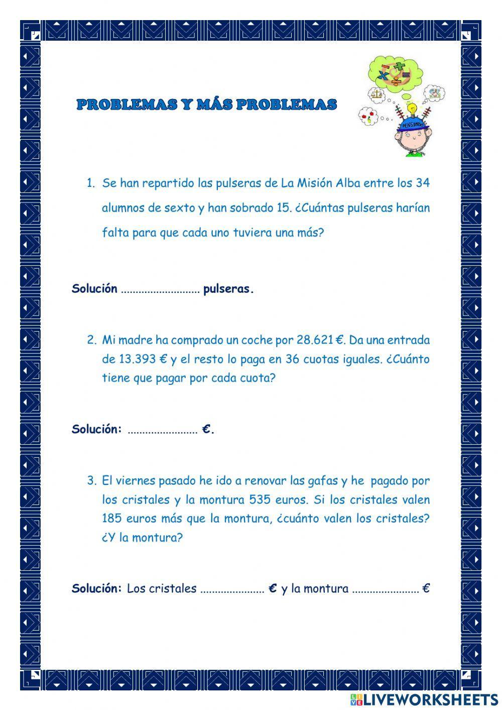 Problemas números naturales