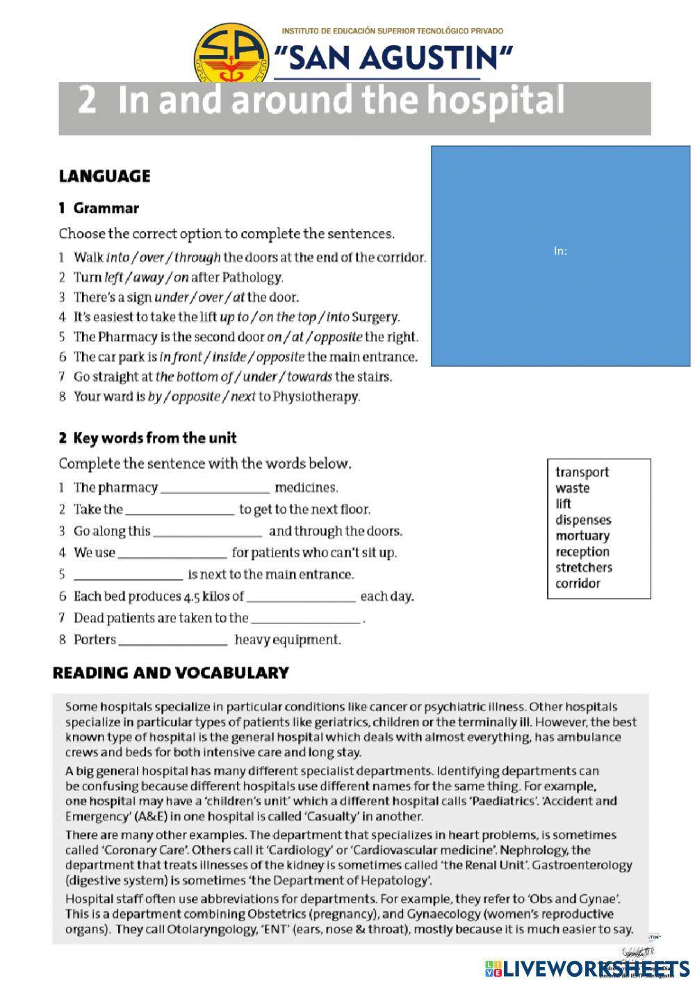 In and around the hospita