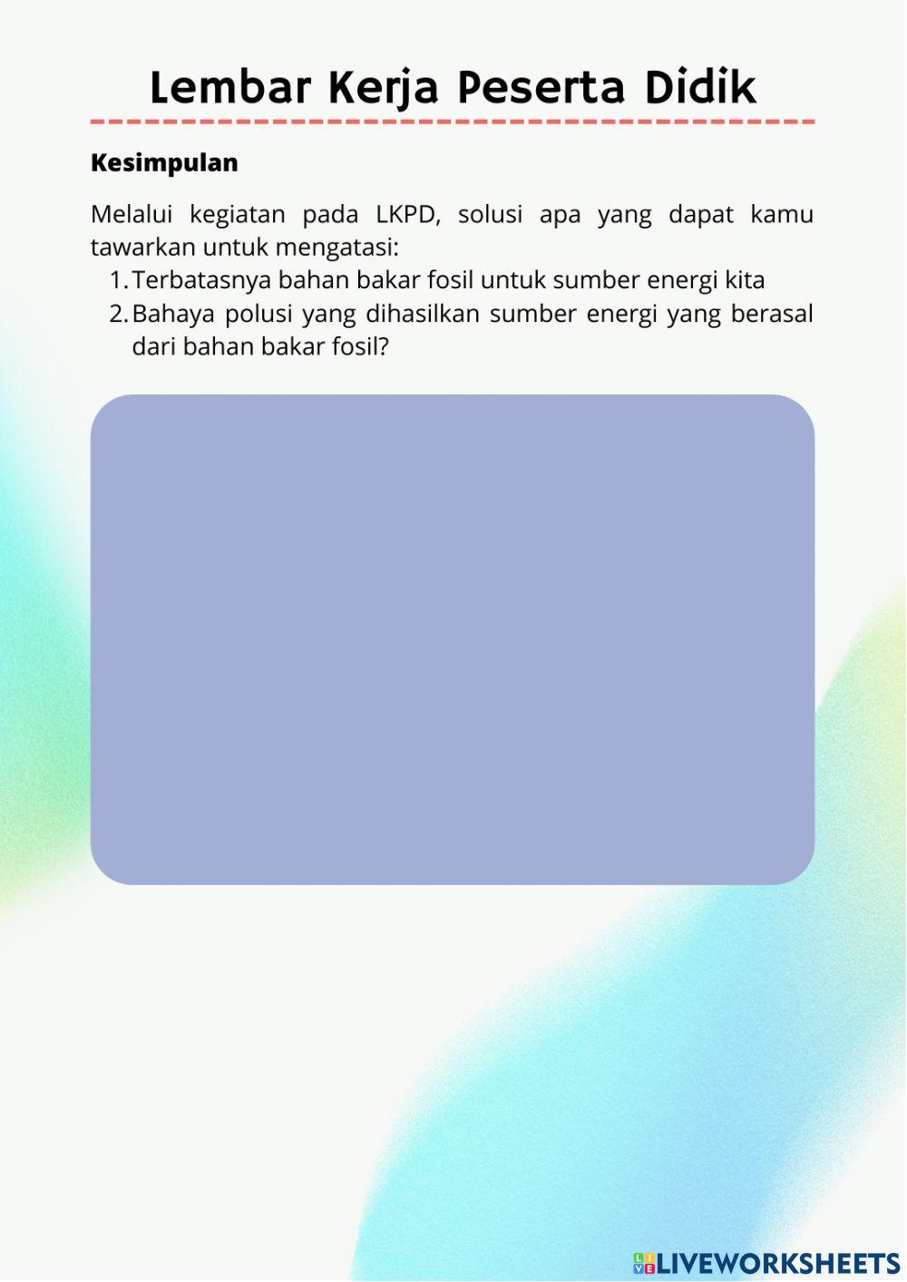 Energi dan Perubahannya