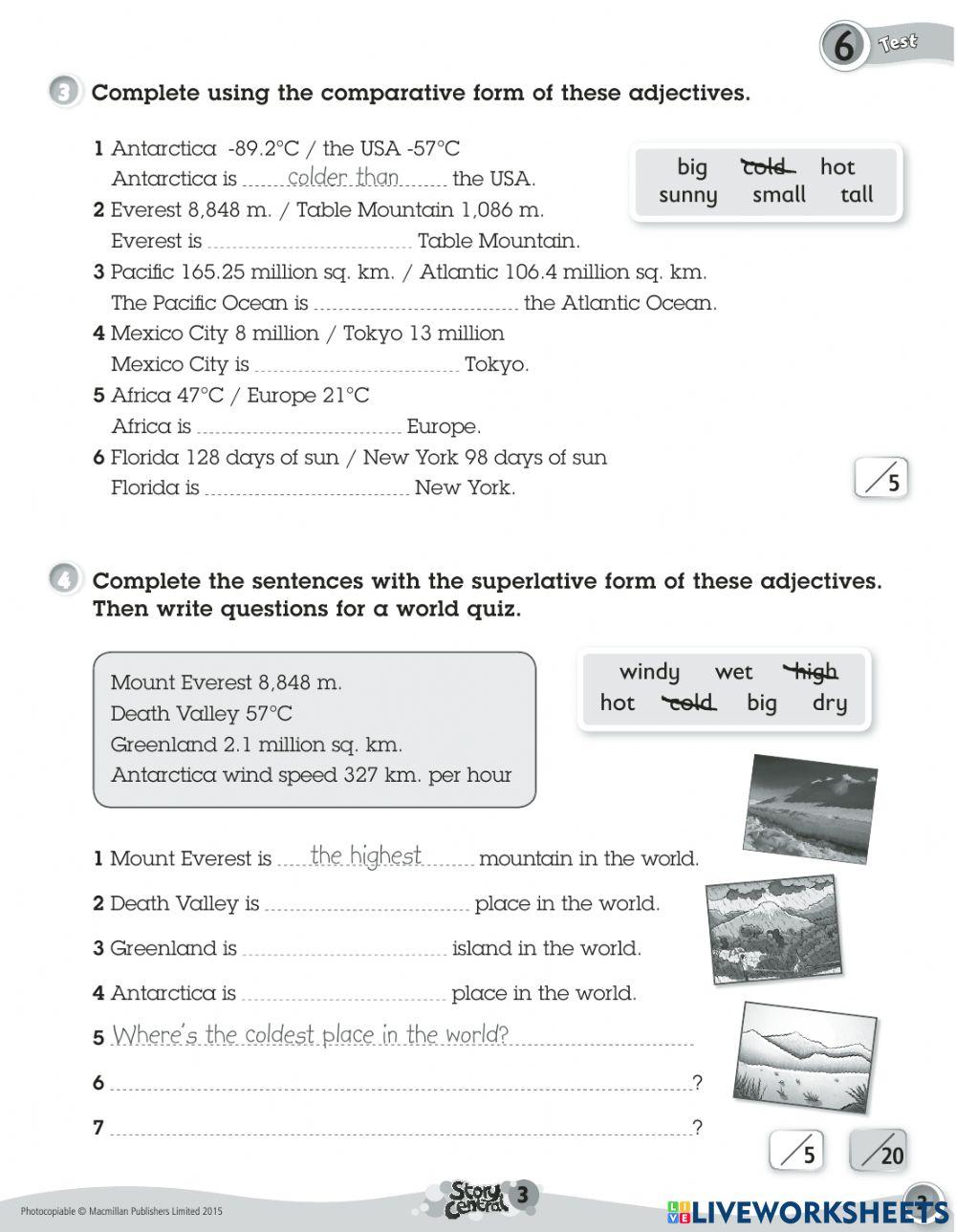 chapter 6 test - SK6 - Story central 3 online exercise for | Live ...