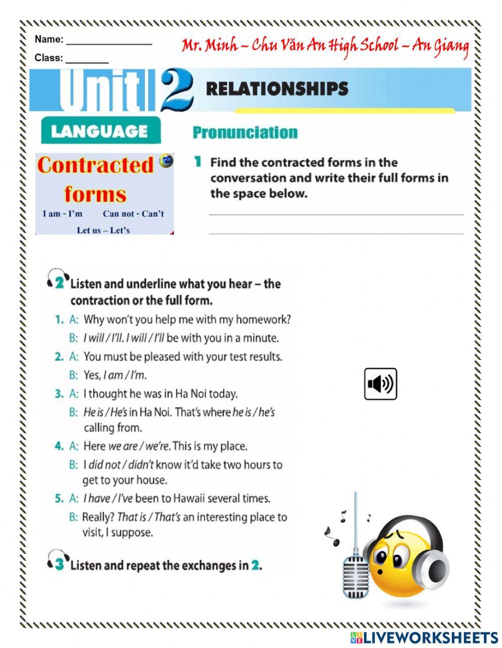 English 11 - Unit 2 - Getting Started-Language-Reading